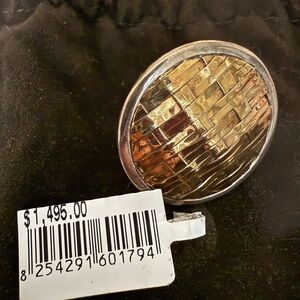 John Hardy Gold and Silver Ring with Intricate Design NWT
